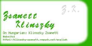 zsanett klinszky business card